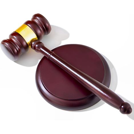 Ensemble de maillet et de bloc sonore, marteau adapté à l'avocat, au juge, au commissaire-priseur, au président du club (1/4)