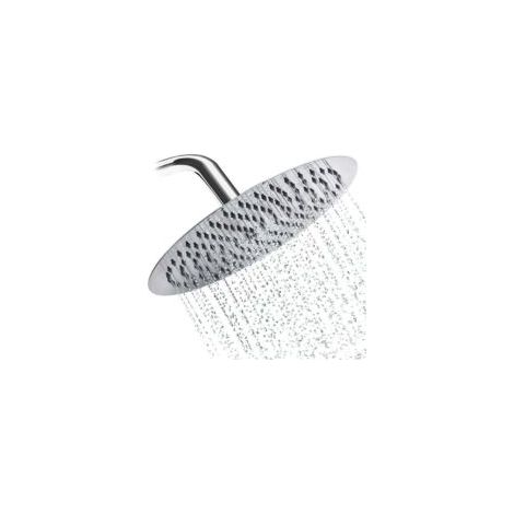 Runder 8-Zoll-Duschkopf aus Edelstahl, um 180° drehbare Hochdruck-Wasserfalldüse und Auslassdesign - Crezuo (1/4)