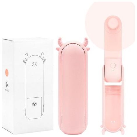 Mini ventilateur portable rechargeable, fonctionnant sur batterie [14 à 21 heures d'autonomie] avec batterie externe (1/5)