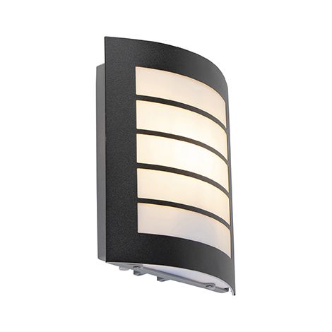 Outdoor Wall Light Black IP44 with Dusk Sensor - Miro