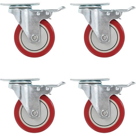16 pcs Roulettes pivotantes 100 mm Roulettes Meuble Roulettes de Transport BZREH6238248 (1/5)