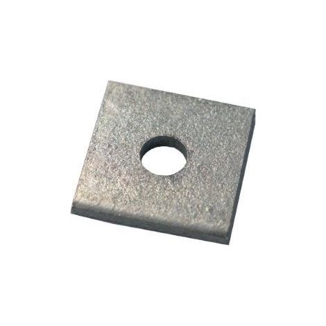 Support Galvanisé et trempé Carré, 1 trou de diamètre 12mm, M10 x 40 x 5mm ( Prix pour Sachet de 50 )