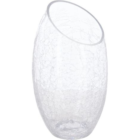 Vase en Verre "Craquelé" 23cm Transparent (1/2)