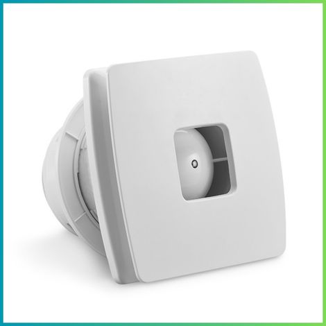 ergowave Leiser Badventilator mit Feuchtigkeitssensor + Timer, weiß