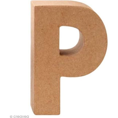Lettre En Carton P - 17,5 X 13 X 5,5 Cm - Blanc - Décoration Créative - 1 Pièce