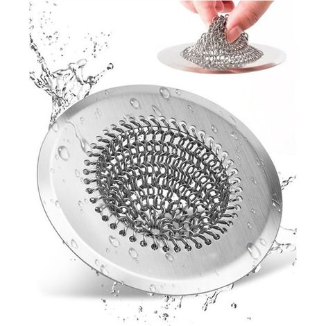 Online Store - Crépine d'évier, crépine d'évier en maille réversible facile à nettoyer avec acier inoxydable 304, grande crépine d'évier de (1/5)