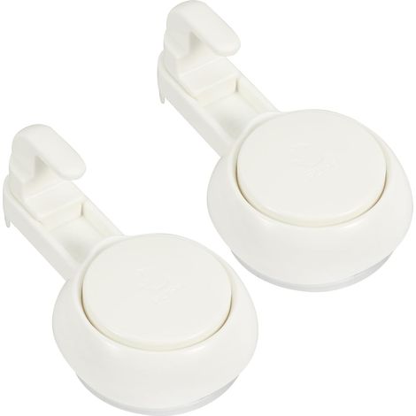 2 pièces Hochleistungs Saughaken aus Abs Weiß Abnehmbar sans Rückstände Wiederverwendbar pour (1/5)