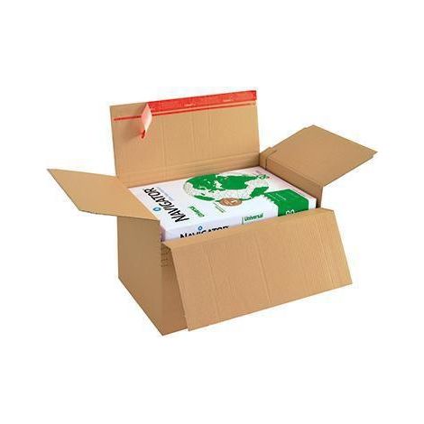 COLOMPAC Versandkarton ColomPac® Innenmaße: 22,9 x 5-11,5 x 16,4 cm (B x H x T) Außenmaße: 23,8x 6-13 x 17 cm (B x H x T) Kraftliner Wellpappe 1-wellig braun (1/4)
