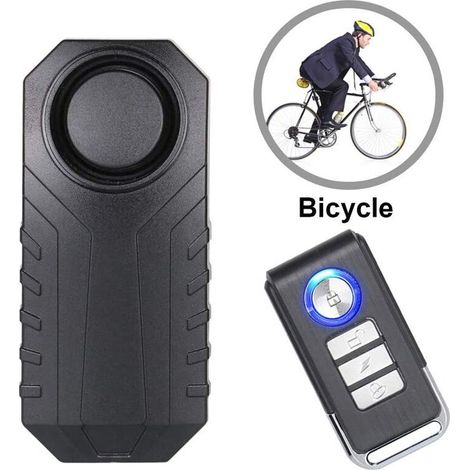 Alarme De Vélo, Antivol Pour Véhicules Moto Avec Télécommande, 113 Db Super Loud (Pack De 1) (1/5)