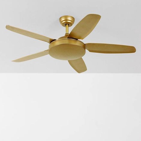 ORION91 Ventilador de Techo 40w Silencioso Ø132 cm Color Oro Función Verano/Invierno- SpazioLuzio