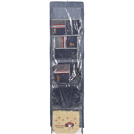 Faltbarer Organizer-Kleiderständer mit 10 Fächern für Handtaschen und Clutches (Dunkelgrau) (1/5)