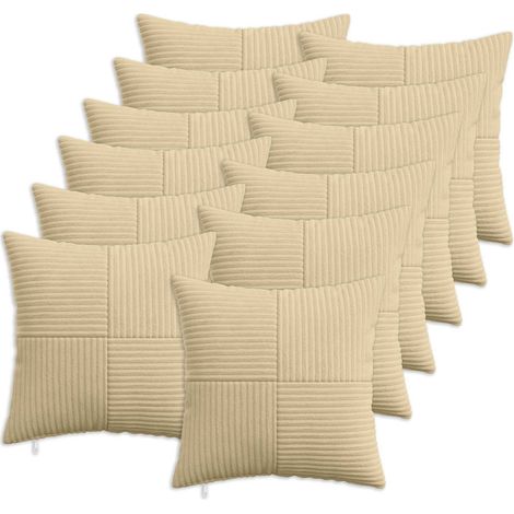 vidaXL Funda de almohada 12 uds. ALMELO Verde grisáceo 40 x 40 cm pana (1/5)