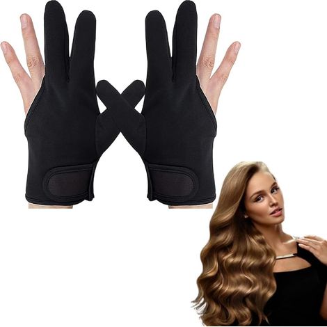 Gants De Coiffure, Gants D'Isolation De Coiffure, Pour Coiffer Les Cheveux Avec Un Fer À Lisser (1/5)