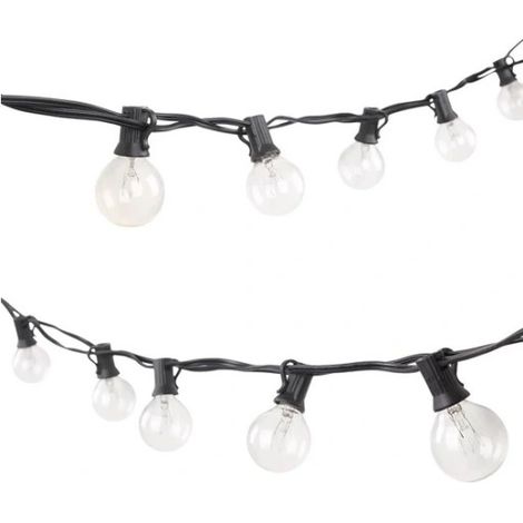 GHIRLANDA SOLARE DA GIARDINO CON GRANDI SFERE DA 5 CM E 10 LED