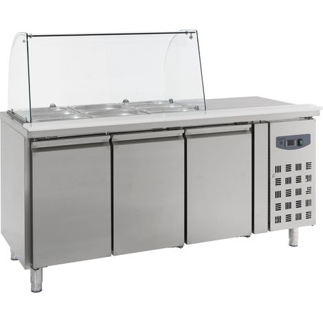 Table réfrigérée avec verre 3 portes - Combisteel (1/2)