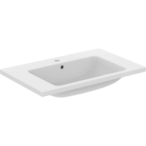 Meuble lavabo IS i.life B 1 tiroir avec étagère 810x510x180mm Blanc (1/4)