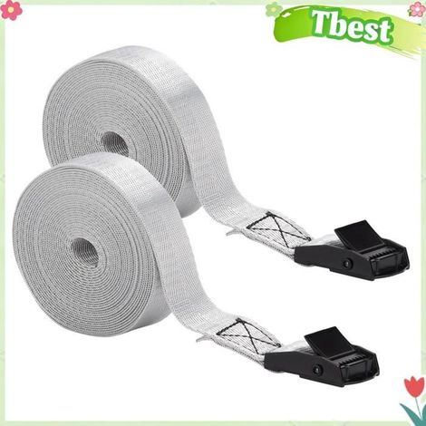 Tbest Cliquet d'arrimage 2pcs Sangles d'Arrimage à Cliquet en Alliage Sangles d'Arrimage sport outillage 3 mètres/9,8 5 mètres (1/5)