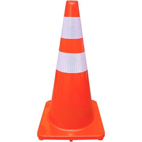 1 x 60cm Reflective Orange and White Traffic Cone