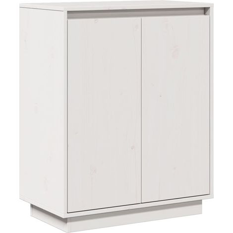 Sideboard/Anrichte/Buffet Weiß 60x34x75 cm Massivholz Kiefer LXWW917356 (1/5)