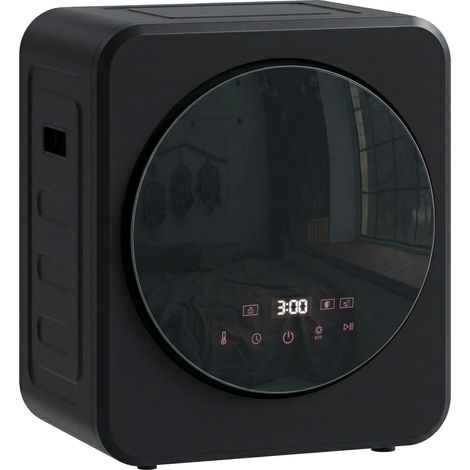 HOMCOM 800W Compact Dryer Machine, 4 kg Small Vented Tumble Dryer, Black