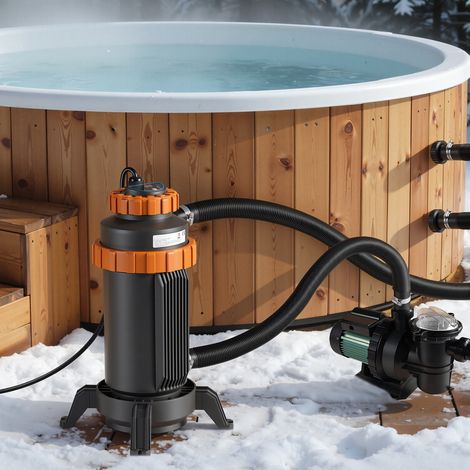 TolleTour Chauffage de piscine Chauffage de piscine 3 kW Échangeur thermique Chauffage de piscine pour piscines