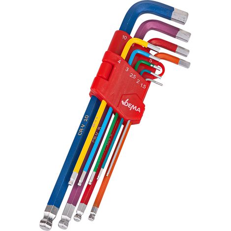 Winkelschlüssel Innensechskant 9tlg. Multicolor Schlüssel Sechskantschlüssel (1/5)