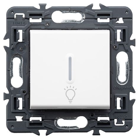 Ampoule bouton lumière VALENA NEXT 1P 6A blanc LEGRAND 741289