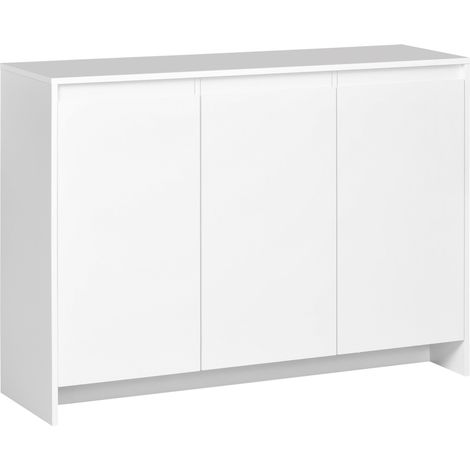 Credenza 12 Ripiani Interni 120x35x85 cm in Truciolato Bianco (1/5)