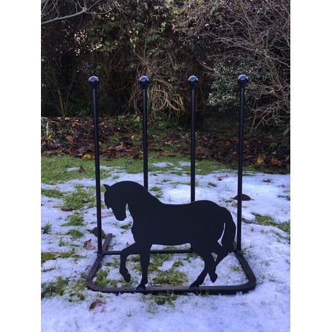 2 Pair Boot Rack - Horse - Steel - L30.4 x W38 x H48.3 cm - Black