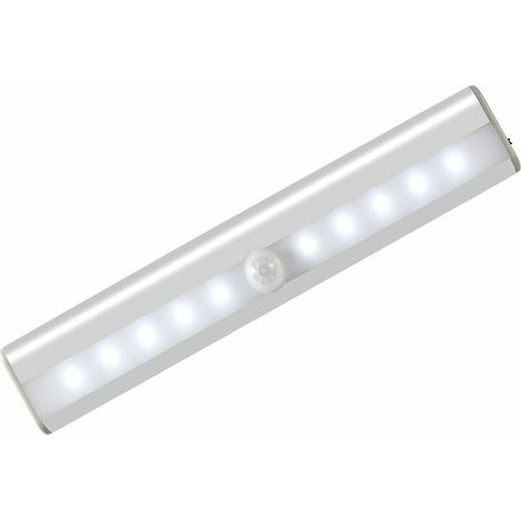 Lumière Armoire avec Détecteur, Lampe Détecteur de Mouvement, Veilleuse 10 LED avec Bande Magnétique, Alimenté par USB(Sans Fil), Lumière Automatique d'Armoire Placard Cabinet (1/5)