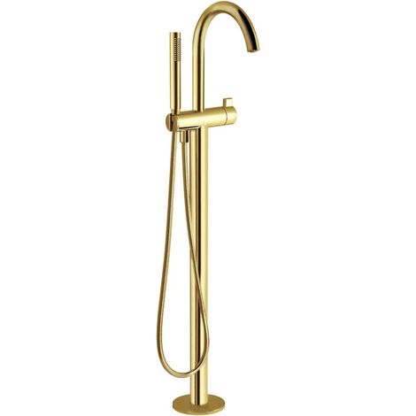 Sapho Rhapsody - Badewannenarmatur für Bodenmontage, mit Einbaukörper, Gold matt R5018GB (1/2)