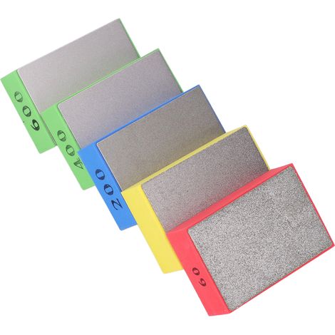 5 Diamantpolierscheiben für Fliesen und Naturstein, zum Entgraten und Polieren, Körnung 60, 100, 200, 400 und 600, Handschleifscheiben, 5er-Set (1/5)