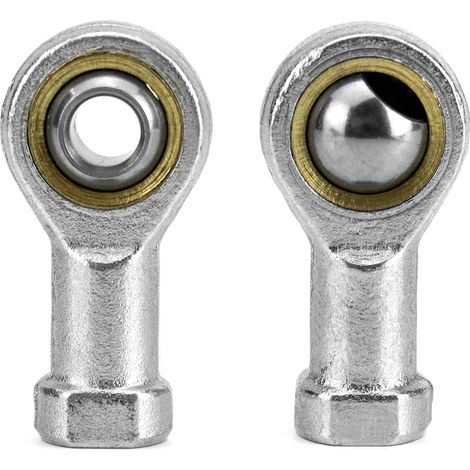 2 Pièces 8mm Embout Roulement à Rotule M8 x 1.25, Femelle Filétage Auto-Lubrifiantes (1/5)
