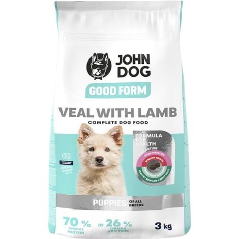 JOHN DOG GOOD FORM pienso para cachorros TERNERA Y CORDERO 3 kg (1/5)
