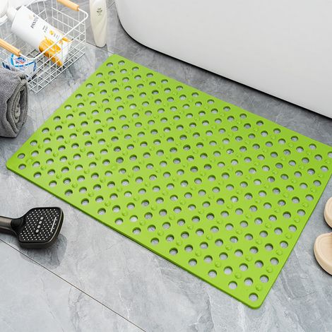 Tapis de bain antidérapant pour massage des pieds avec ventouse et trou de drainage (vert gazon/57 x 88 cm) Digitallab (1/4)