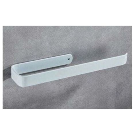 Blanc,33cm Porte Essuie Tout Mural Auto-Adhésif ou à Percer,Support Space en Aluminium pour Cuisine,Salle de Bain,Placards,Vertical ou Horizontal (1/4)