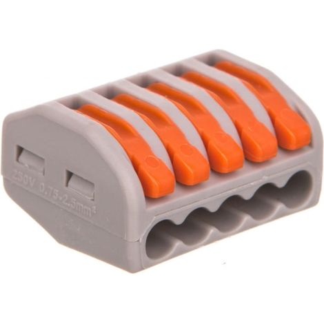 Connecteur rapide 5 x 0,75-2,5 mm² avec leviers de déverrouillage ZL5