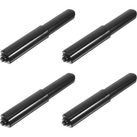 Porte-papier toilette noir, lot de 4, support en ABS, tige à ressort (1/5)