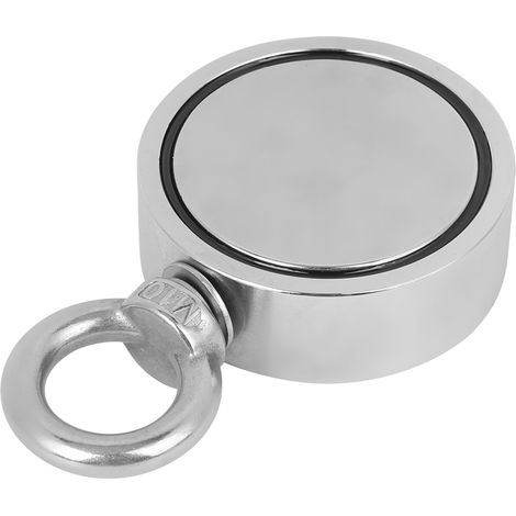 Aimant de sauvetage en eaux profondes, double face, anneau simple, charge maximale 200 kg (441 lb), D75 3 (1/5)
