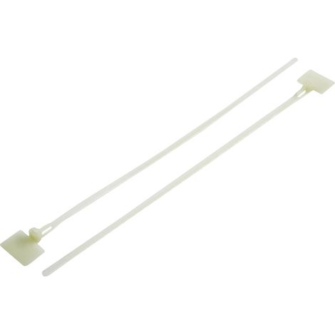TRU COMPONENTS 1592847 TC-MHVC100203 Kabelbinder 101 mm 3.60 mm Transparent mit Beschriftungsfeld, L