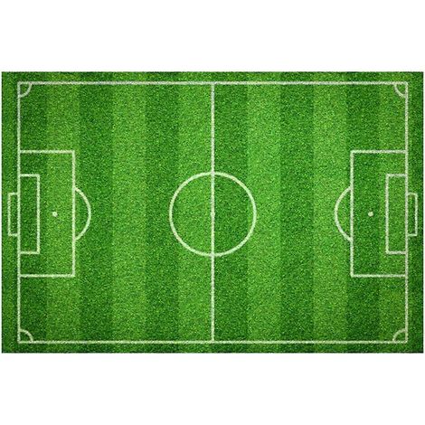 1 tapis de sol autocollant antidérapant en forme de terrain de football-60x40cm-Green (1/4)