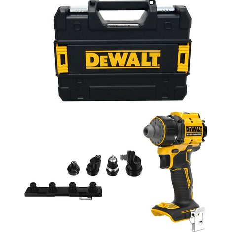 Dewalt – Perceuse-visseuse sans fil 18V – 4 embouts interchangeables – Couple 73Nm – Moteur Brushless pour espaces restreints