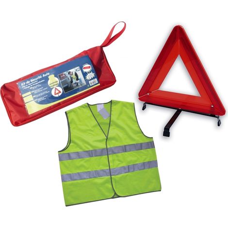 Triangle de signalisation + 1 gilet - 12110