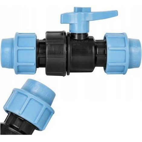 Vanne À Boisseau Sphérique - Pe 40 Mm - Pour Eau Froide - Pn16 - 1 Pièce (1/3)