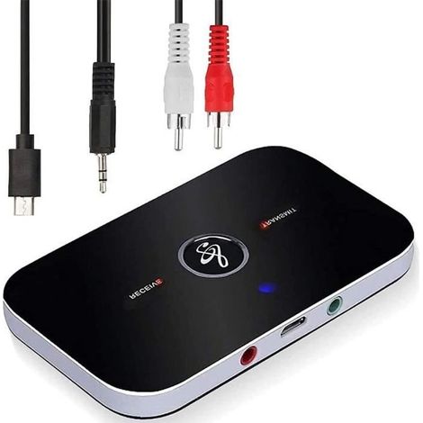Bluetooth Émetteur Récepteur 5.0 Transmetteur Récepteur Bluetooth Audio 2 en 1 avec Sortie Audio 3,5mm Adaptateur/Convertisseur (1/4)