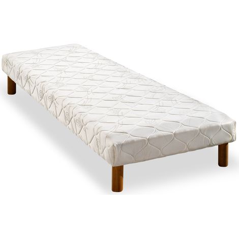 Sommier 14 lattes 80x190 cm – Structure en pin renforcée – Hauteur 14 cm – Pieds de 17 cm – Lattes multiplies vernies