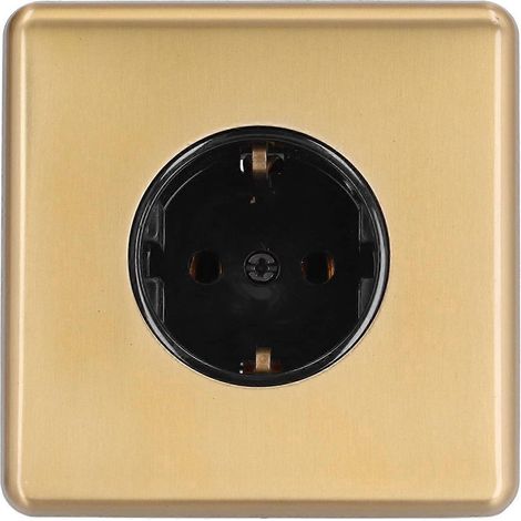 Elektrische Wandsteckdose aus Edelstahl, deutsche Norm, 16 A, 250 V