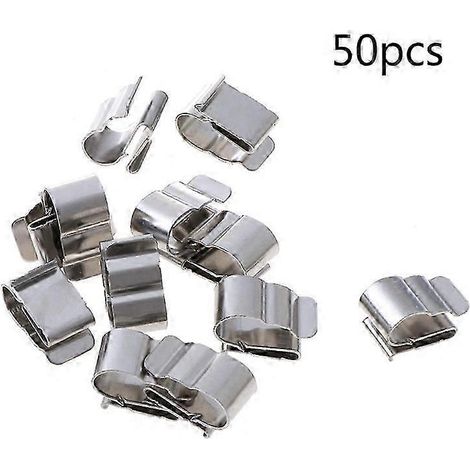 50 clips de fixation en acier inoxydable pour câbles solaires photovoltaïques (1/5)