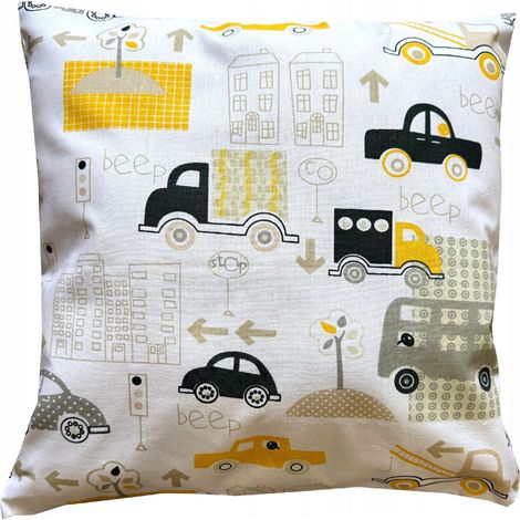 Cuscino con fodera in cotone, auto, stile boho, stile scandinavo, 40x40