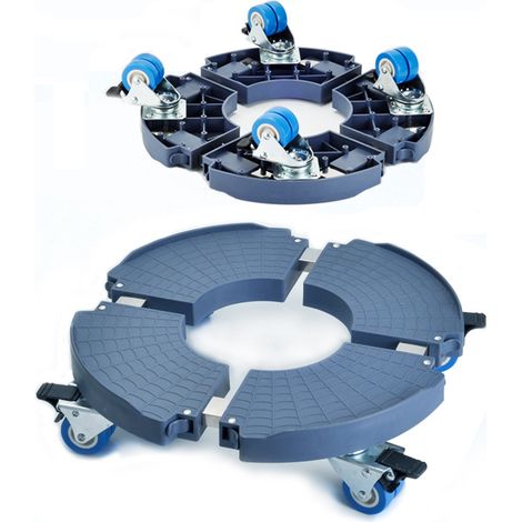 Support Pour Pot À Roulettes - Rotation 360° - Charge Maximale 200 kg - Diamètre Réglable 41-61 cm - Pour Plante Et Pied De Parasol - 1 Pièce (1/5)